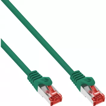 InLine komutacinis kabelis S/FTP PiMF Cat.6 250MHz PVC CCA žalias 1,5 m