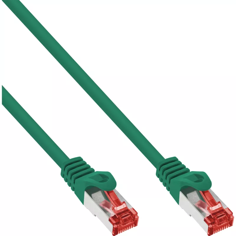 InLine komutacinis kabelis S/FTP PiMF Cat.6 250MHz PVC CCA žalias 7.5m