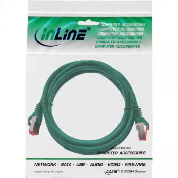 InLine komutacinis kabelis S/FTP PiMF Cat.6 250MHz PVC CCA žalias 3m