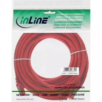 InLine komutacinis kabelis S/FTP PiMF Cat.6 250MHz PVC CCA raudonas 10m