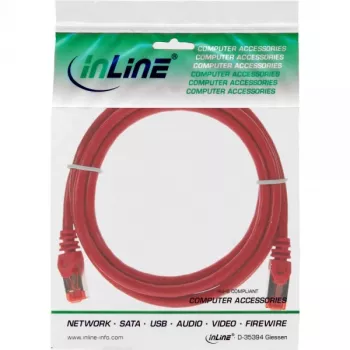 InLine komutacinis kabelis S/FTP PiMF Cat.6 250MHz PVC CCA raudonas 2m