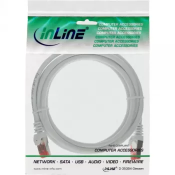 InLine komutacinis kabelis S/FTP PiMF Cat.6 250MHz PVC CCA baltas 3m