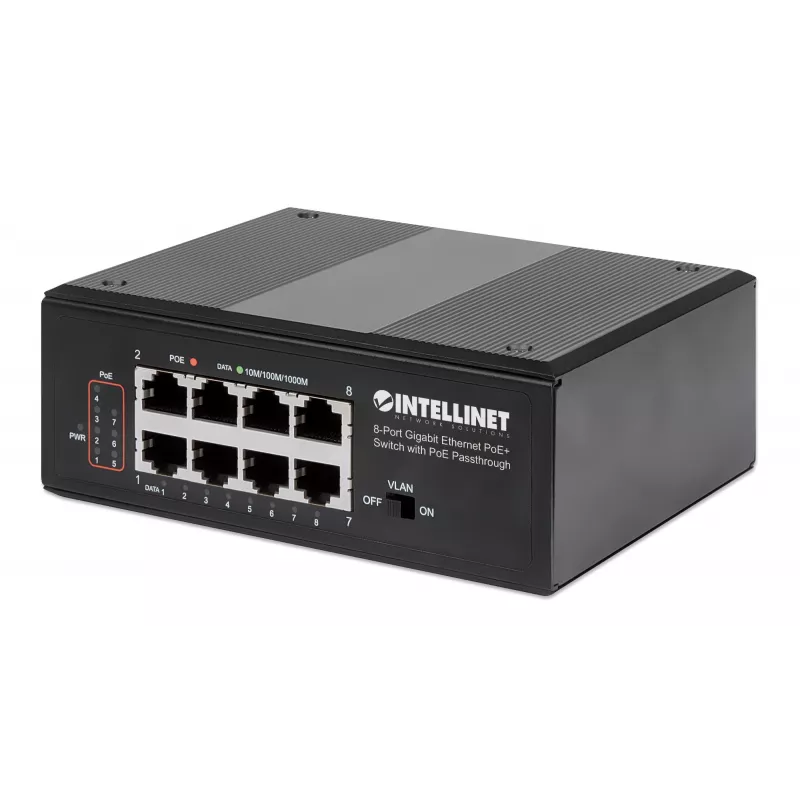 Pramoninis komutatorius Intellinet 8 prievadų Gigabit Ethernet PoE+