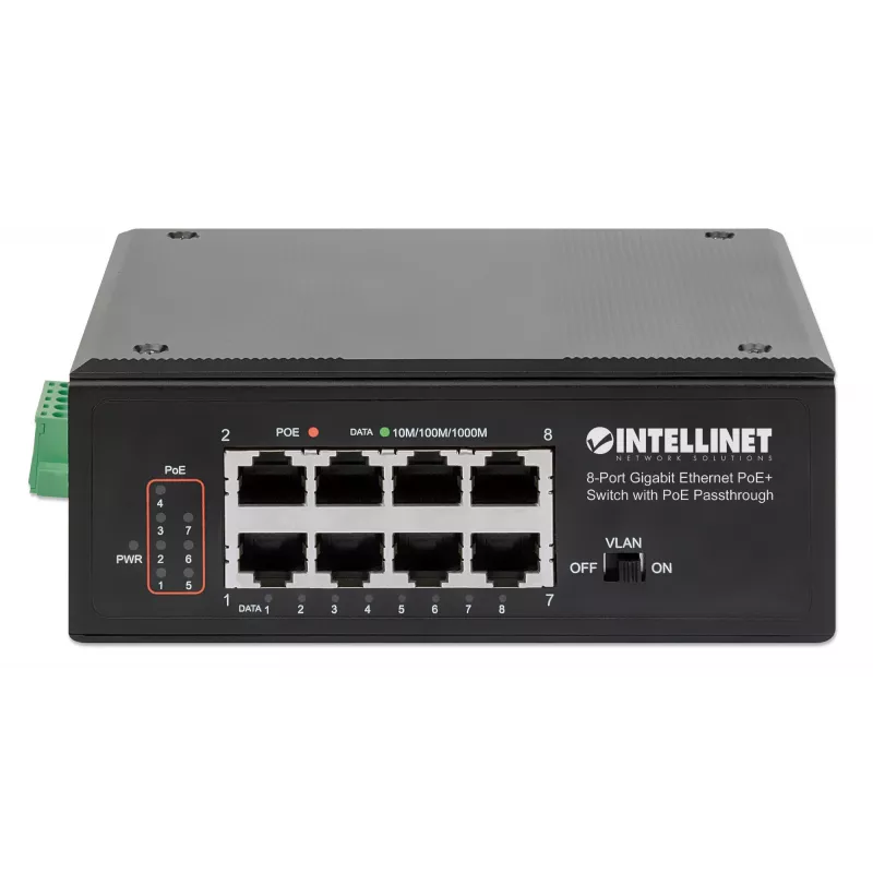 Pramoninis komutatorius Intellinet 8 prievadų Gigabit Ethernet PoE+