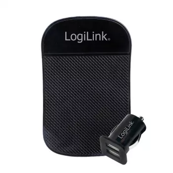 Mobiliojo įrenginio įkroviklis LogiLink PA0204 Universalus Juodas Cigarečių degiklio lizdui Vidinis 12/24V 2,1A