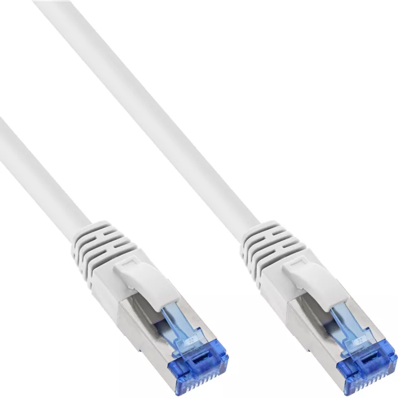 InLine komutacinis kabelis S/FTP PiMF Cat.6A be halogenų baltas 7,5 m