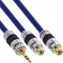 InLine garso kabelis Premium 2x RCA lizdas / 3,5 mm kištukas paauksuotas 0,25 m