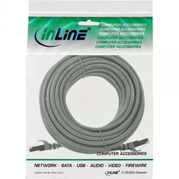InLine komutacinis kabelis U/UTP Cat.5e AWG26 pilkas 10 m