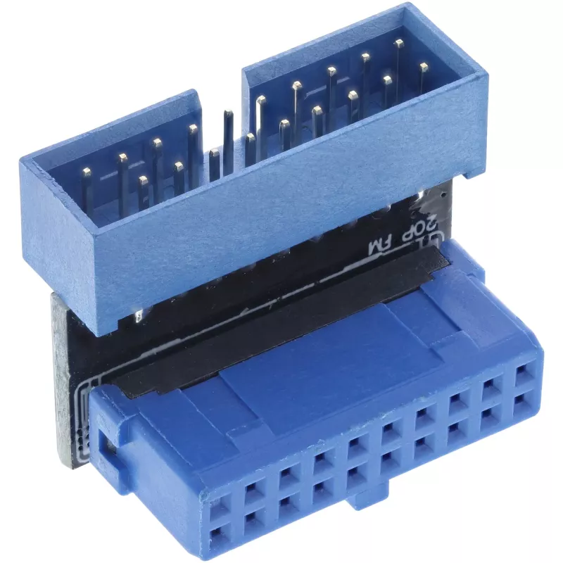 InLine USB 3.0 adapteris vidinis kištukas lizdas AUKŠTYN kampuotas 33448O
