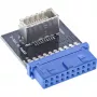 InLine USB 3.0 į USB 3.1 priekinio skydelio Key-B adapteris vidinis Daugiaspalvis