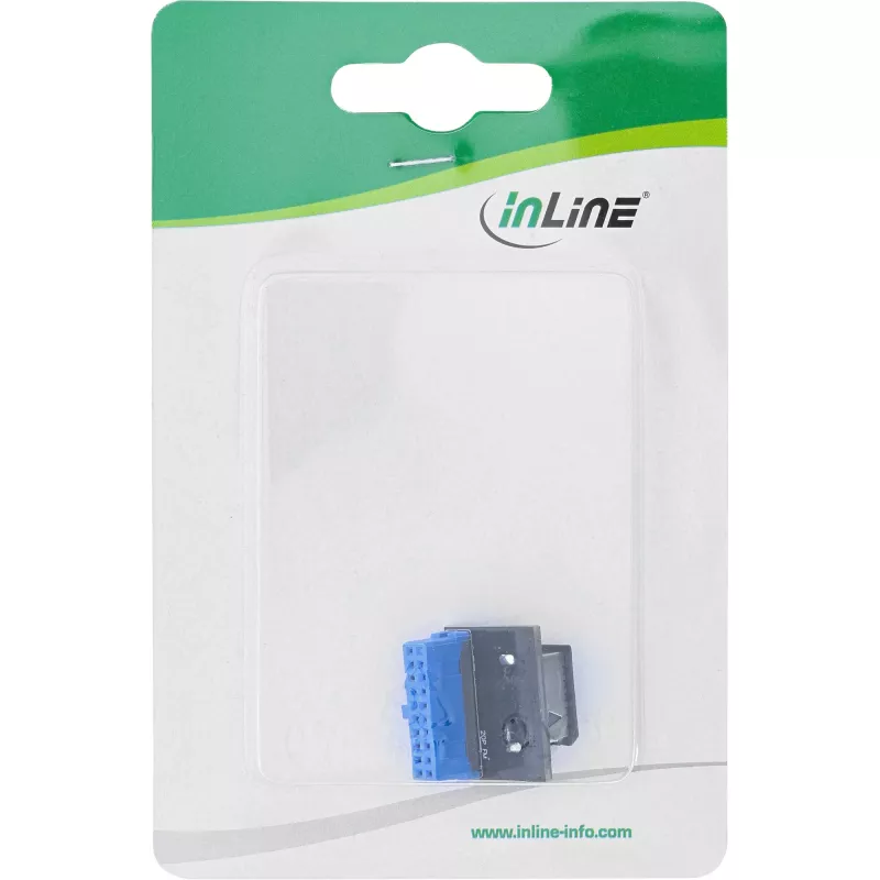 InLine USB 3.0 į USB 3.1 priekinio skydelio Key-A adapteris, tiesus, vidinis
