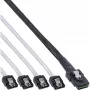 InLine SAS laidas Mini SAS SFF8087 į 4x SATA tiesioginis OCR 0,5m