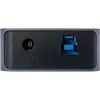InLine USB 3.2 Gen.1 šakotuvas, 7 prievadų, su jungikliu, aliuminis, pilkas, su maitinimo bloku