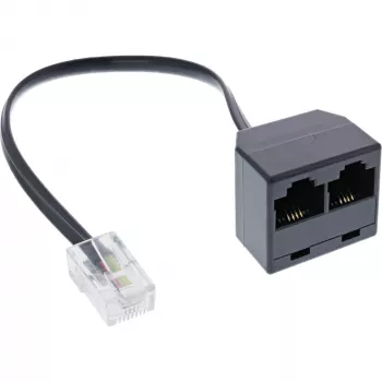 InLine ISDN skirstytuvas 1x RJ45 M / 2x RJ45 F, 8P4C be varžų