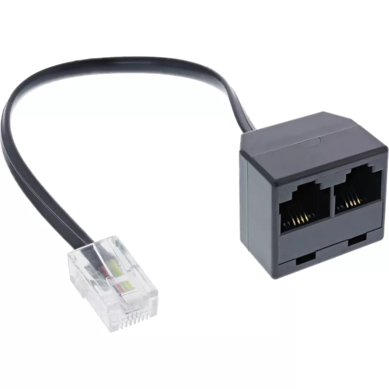 InLine ISDN skirstytuvas 1x RJ45 M / 2x RJ45 F, 8P4C be varžų