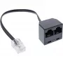 InLine ISDN skirstytuvas 1x RJ45 M / 2x RJ45 F, 8P4C be varžų