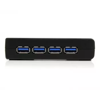 StarTech.com 4 prievadų juodas SuperSpeed USB 3.0 šakotuvas, USB 3.2 Gen 1 (3.1 Gen 1) Type-A, 5000 Mbit/s, juodas, maitinimo, 5 V, 2 A