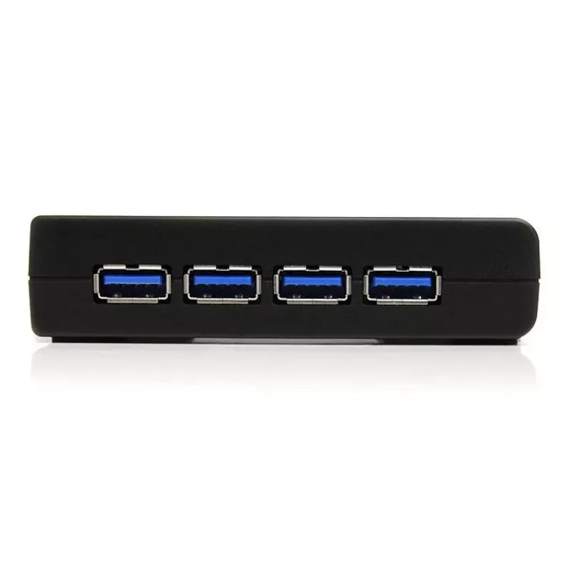StarTech.com 4 prievadų juodas SuperSpeed USB 3.0 šakotuvas, USB 3.2 Gen 1 (3.1 Gen 1) Type-A, 5000 Mbit/s, juodas, maitinimo, 5 V, 2 A