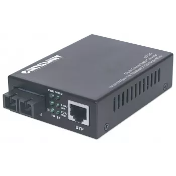 Intellinet Gigabit Ethernet vienmodis medijos keitiklis, 10/100/1000Base-T į 1000Base-Lx (SC) vienmodis, 20 km