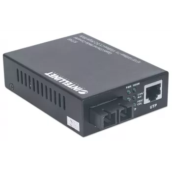 Intellinet Gigabit Ethernet vienmodis medijos keitiklis, 10/100/1000Base-T į 1000Base-Lx (SC) vienmodis, 20 km