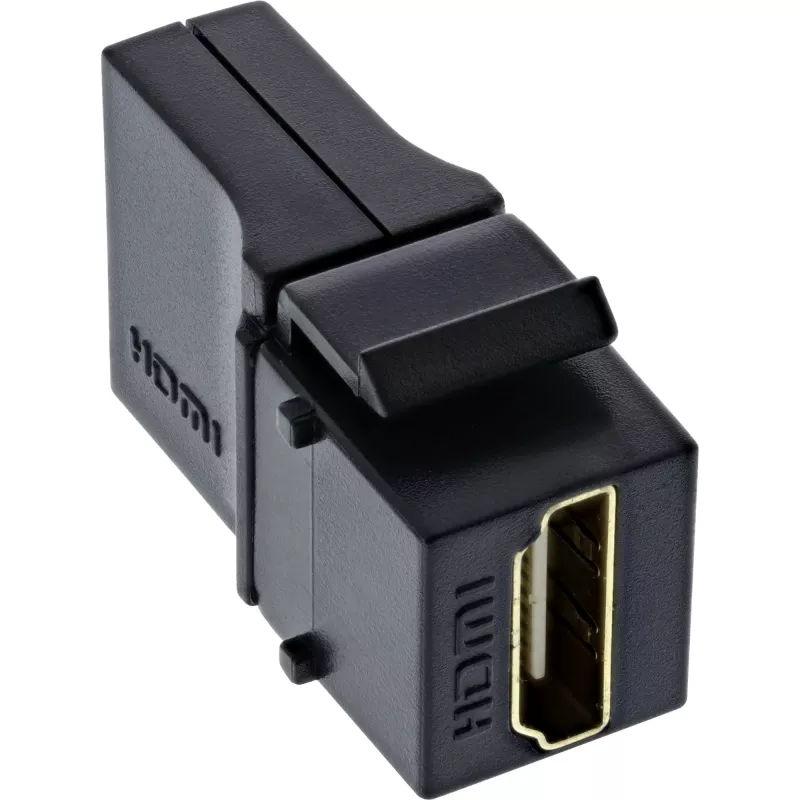 “InLine HDMI Keystone” įsmeigiamasis modulis, 4K/60 Hz, HDMI AF/AF kampinis juodas