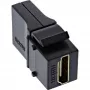 “InLine HDMI Keystone” įsmeigiamasis modulis, 4K/60 Hz, HDMI AF/AF kampinis juodas
