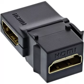 “InLine HDMI Keystone” įsmeigiamasis modulis, 4K/60 Hz, HDMI AF/AF kampinis juodas