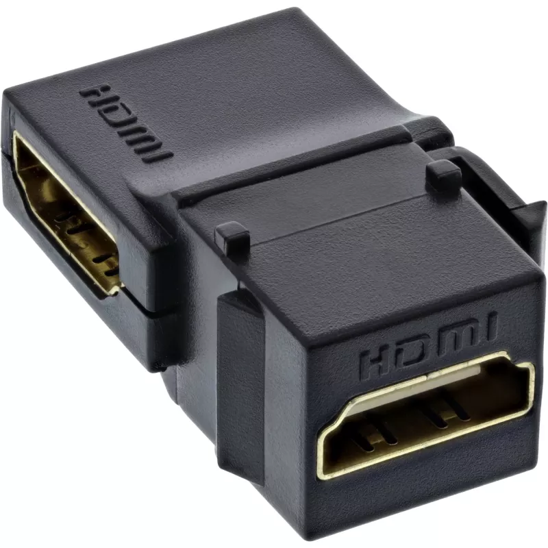 “InLine HDMI Keystone” įsmeigiamasis modulis, 4K/60 Hz, HDMI AF/AF kampinis juodas