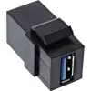 InLine USB 3.1 užfiksavimo modulis, USB-A F/F, 90° kampu, juodas korpusas