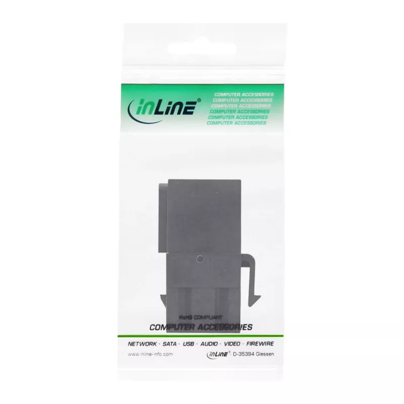 InLine USB 3.1 užfiksavimo modulis, USB-A F/F, 90° kampu, juodas korpusas