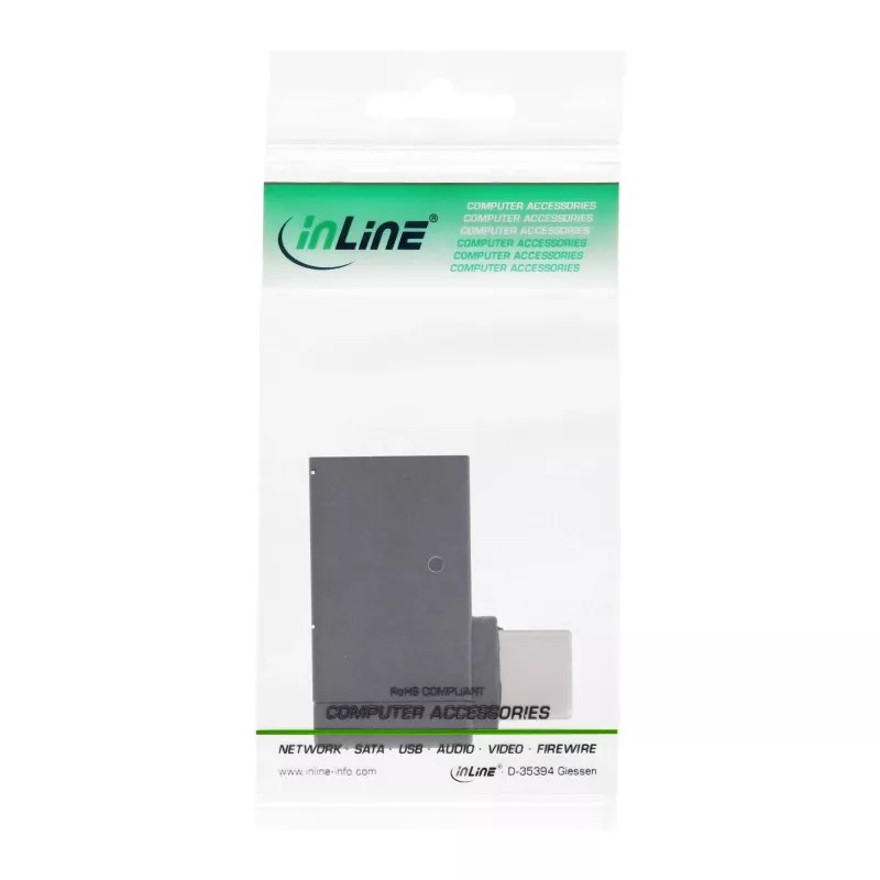 InLine USB 3.2 Gen.2 adapteris, USB-C kištukas į USB-A lizdą, 90° kampinis, OTG