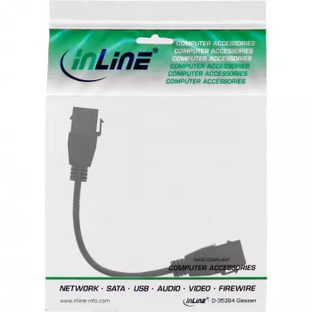 “InLine” USB 3.2 Gen1 2x keystone adapterio laidas, 2x USB A keystone lizdas, 0,2 m