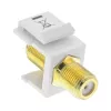 InLine Keystone montavimo adapteris, palydoviniam kabeliui, 2x F lizdai, baltas