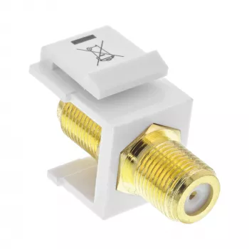 InLine Keystone montavimo adapteris, palydoviniam kabeliui, 2x F lizdai, baltas