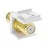 InLine Keystone montavimo adapteris, palydoviniam kabeliui, 2x F lizdai, baltas