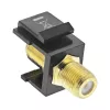 InLine Keystone montavimo adapteris, palydoviniam kabeliui, 2x F lizdai, juodas