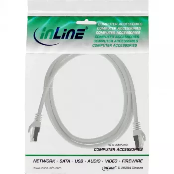 “InLine” komutacinis kabelis SF/UTP Cat.5e baltas 0,3 m