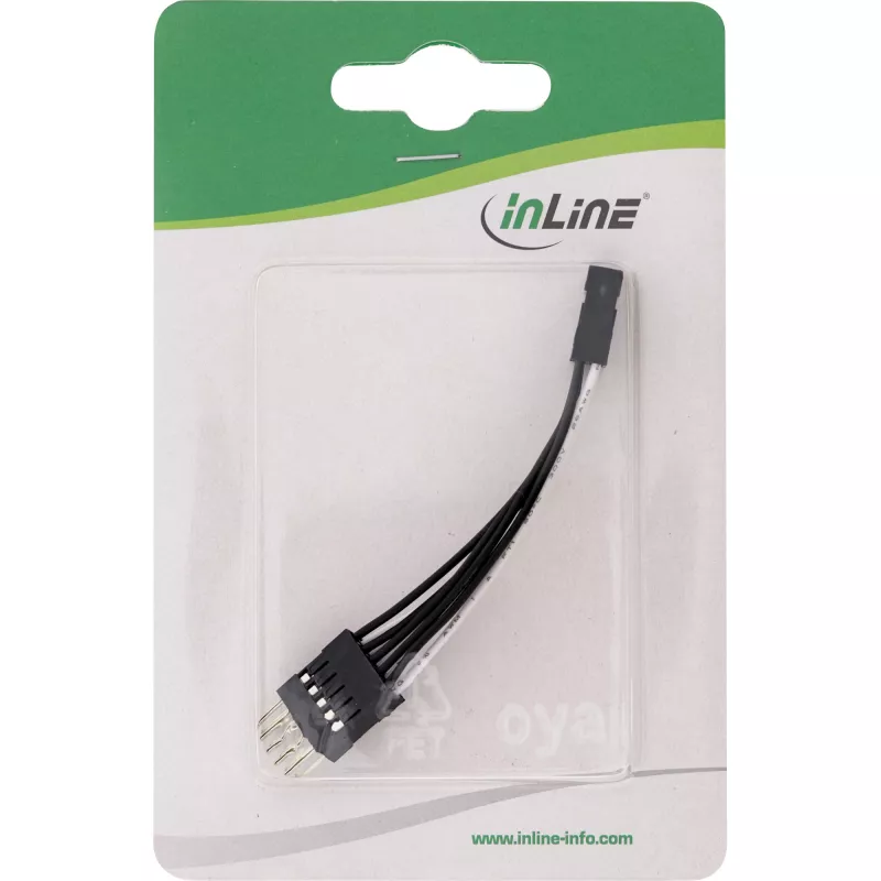 InLine USB vidinis ilgintuvas 2x 5 kontaktų kištukas/lizdas tiesiogiai, 0,05 m