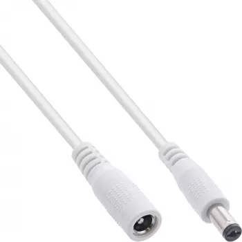 InLine DC ilginamasis laidas, DC kištukas/lizdas 5,5x2,1 mm, baltas, 3 m