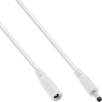 DC ilgintuvo laidas InLine 26801D kištukas/lizdas 4,0x1,7mm baltas 1m