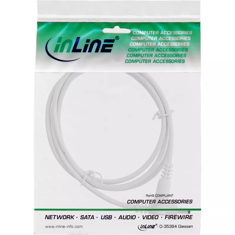 InLine DC ilginamasis laidas, DC kištukas/lizdas 4,0x1,7 mm, baltas, 5 m