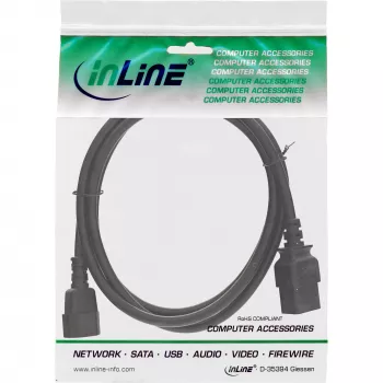 InLine maitinimo adapterio laidas, IEC-60320 C14 į C19, 3x1,5mm², maks. 10A, 3m