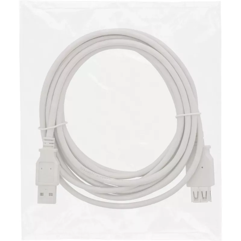 InLine USB 2.0 ilginamasis kabelis A tipo kištukas / lizdas, smėlio spalvos, 1,8 m, urmu