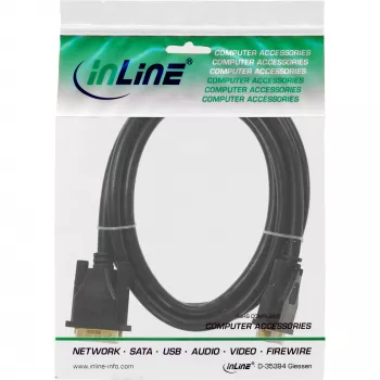 DVI-D kabelis Premium 24+1 kištukas / kištukas Dual Link paauksuotais kontaktais 7,5 m InLine 17787P