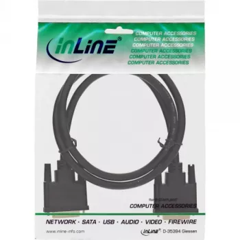 DVI-D laidas Premium 24+1 vyriškas / vyriškas Dual Link paauksuotas 1m InLine 17771P
