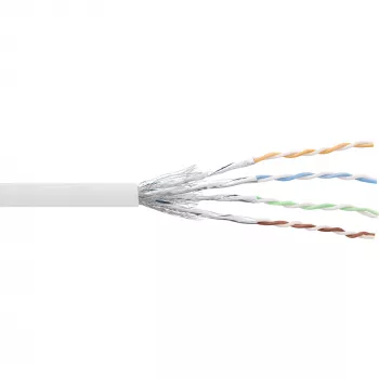 Pataisomasis laidas InLine S/FTP PiMF Cat.6 AWG27 PVC CU 100 m, baltas
