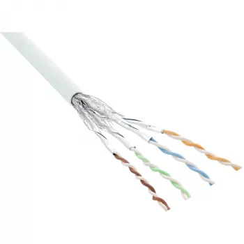 Pataisomasis laidas InLine S/FTP PiMF Cat.6 AWG27 PVC CU 100 m, baltas