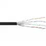 InLine komutacinis kabelis S/FTP PiMF Cat.6 Juoda AWG27 PVC CU 100m