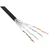 InLine komutacinis kabelis S/FTP PiMF Cat.6 Juoda AWG27 PVC CU 100m