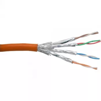 Ethernet komutacinis kabelis InLine Cat6 S/FTP PiMF AWG27 PVC, oranžinis, 100 m